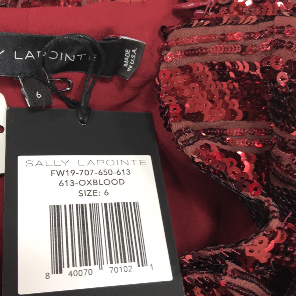💎🔥SALLY LAPOINTE Striped Belted Sequined Pants - Picture 11 of 13